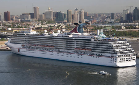 Carnival Pride cruise ship arrives in Baltimore