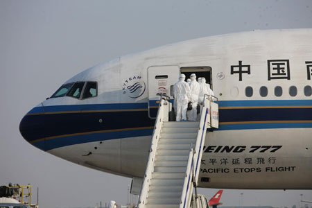 Chinese chartered plane brings back nationals from Mexico