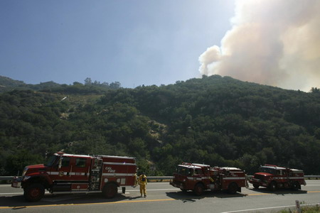 Forest fire in California