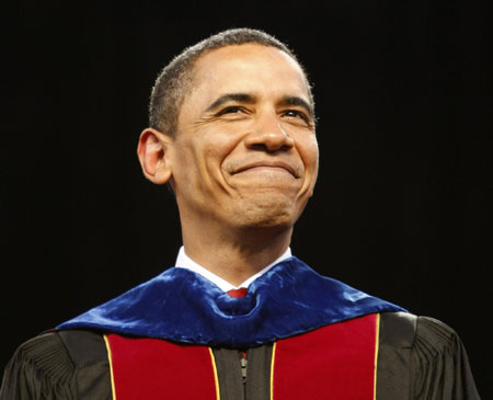 Obama attends the commencement ceremony at ASU