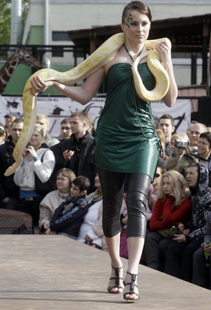 Porcupine, python strut catwalk for Russian zoo