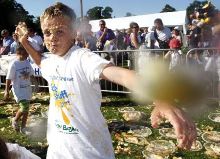 251 children take part in largest custard pie fight