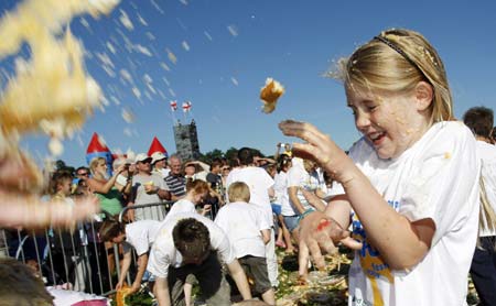 251 children take part in largest custard pie fight