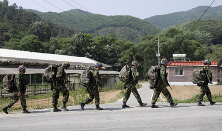 South Korea conducts military drill near demilitarized zone