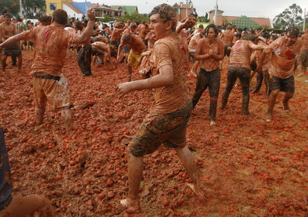 Tomato fight in Colombia