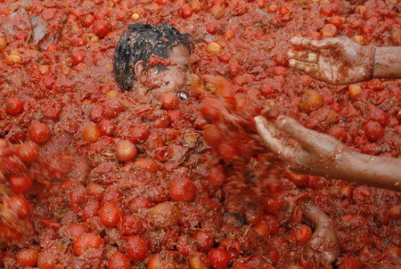 Tomato fight in Colombia