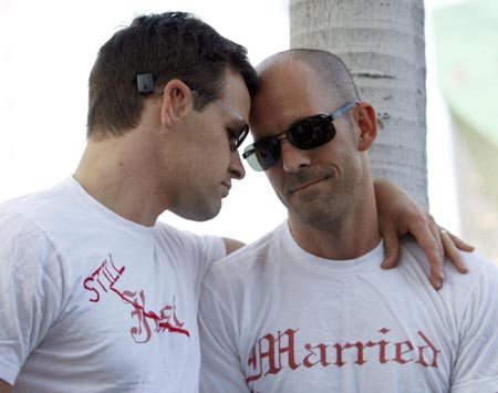 Groups marks anniversary of gay marriage