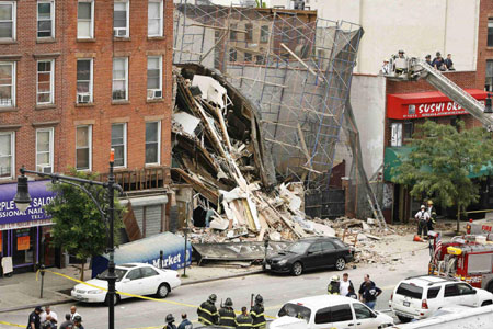 Four-story residence collapses in New York