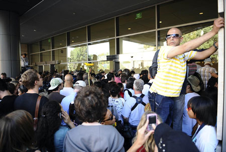 Media surround UCLA hospital