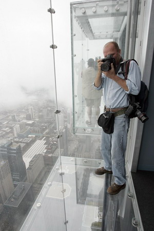 View from Chicago's 'Ledge' gets more dizzying