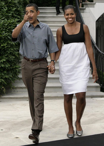 The Obamas at the Independence Day celebration