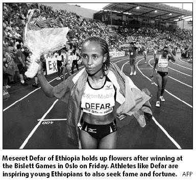 Life in fast lane inspires Ethiopian athletes