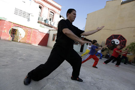 People practice Tai Chi in Havana