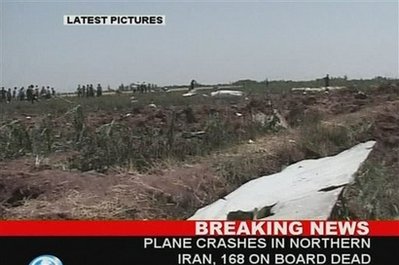 168 reportedly killed in Iran plane crash