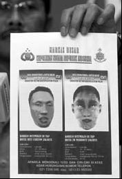Sketches of Jakarta hotel bombers released