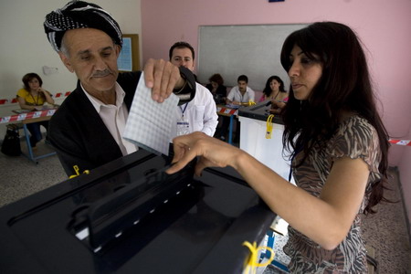 Iraqi Kurds cast ballots for president