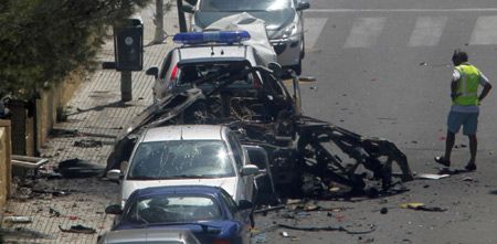 Spain bombing kills 2 police officers on island