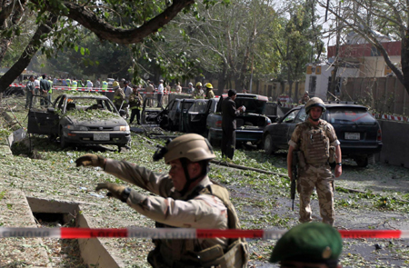 Blast at NATO base in Kabul