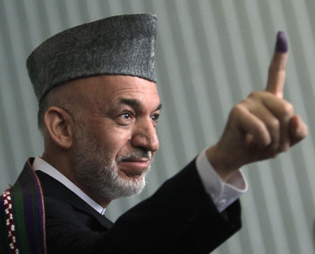 Karzai campaign declares victory in Afghan vote