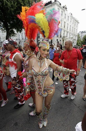 Annual Notting Hill Carnival parade in west London