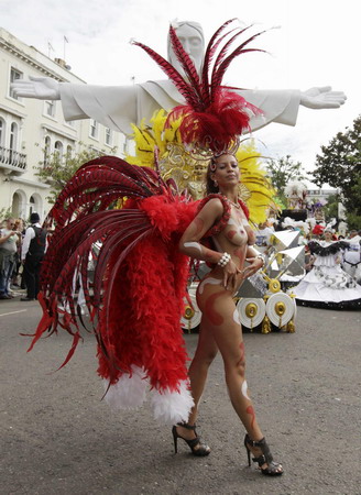 Annual Notting Hill Carnival parade in west London