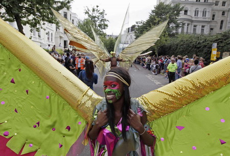 Annual Notting Hill Carnival parade in west London