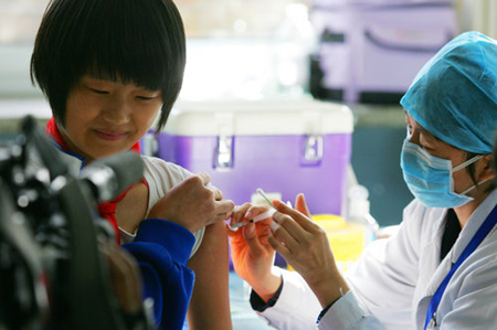 Beijing starts free A(H1N1) flu vaccination