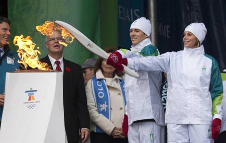 Winter Olympic Flame arrives in host Canada