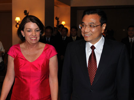 Chinese vice premier meets Australia's Queensland premier