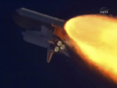 Space shuttle Atlantis lifts off on supply mission