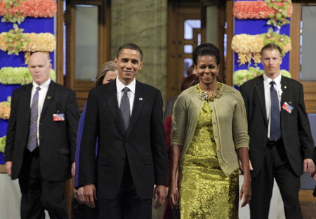 Obama receives the Nobel Peace Prize in Norway