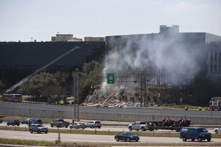 Angry man crashes plane into Texas tax building