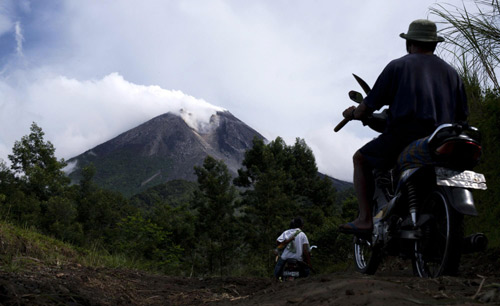 Indonesian VP to observe erupted volcano