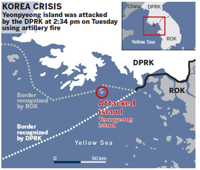 Two Koreas exchange fire, 2 marines killed