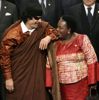 Gadhafi with world leaders