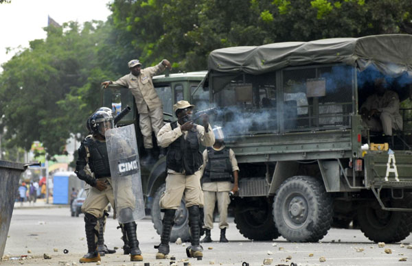 Police clash with anti-UN protesters in Haiti