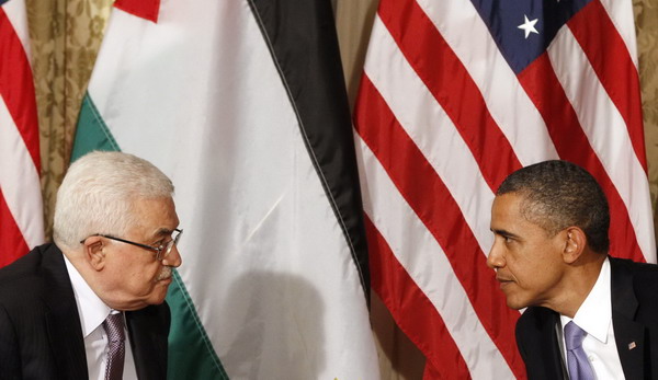 Obama tells Abbas US will veto Palestinians at UN