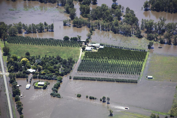 Floodwaters cut town of Forbes