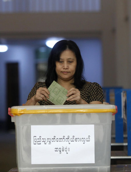 Parliamentary by-elections begins in Myanmar