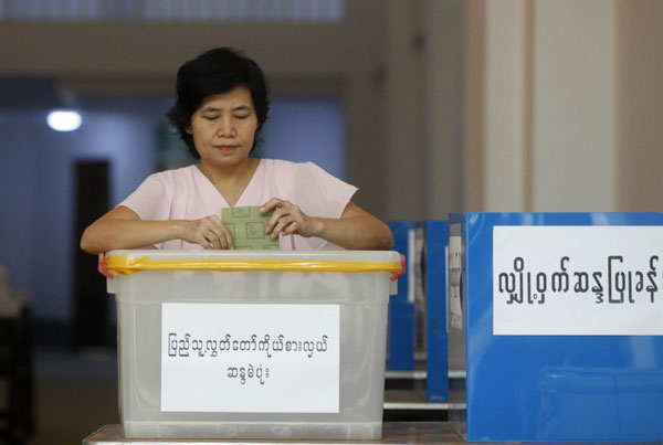 Parliamentary by-elections begins in Myanmar
