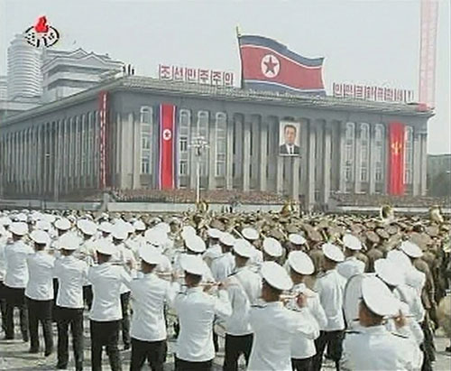 DPRK stages military parade