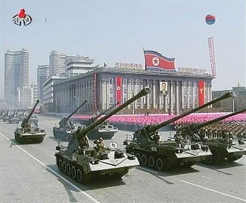 DPRK stages military parade