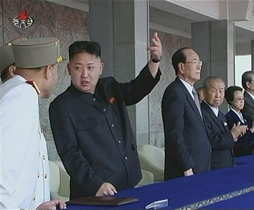 DPRK stages military parade