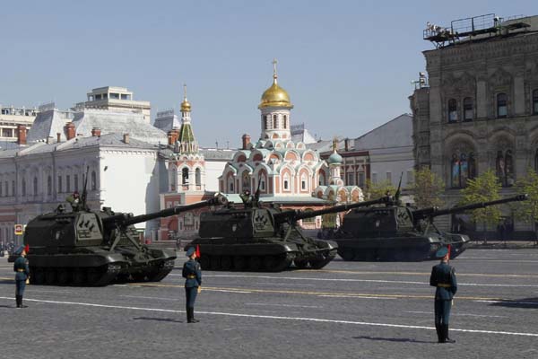 Dress rehearsal of V-Day parade in Moscow