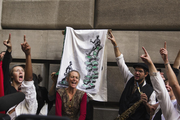 Occupy Wall Street marks anniversary with protest