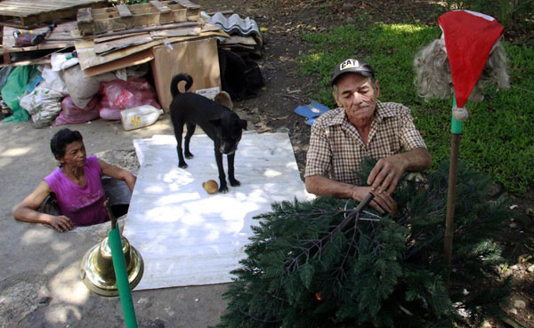 Family living in abandoned sewer