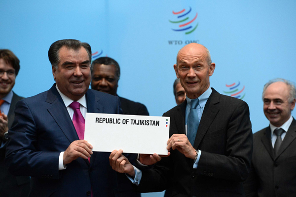 WTO approves Tajikistan's membership