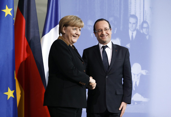 Merkel, Hollande agree on further European integration
