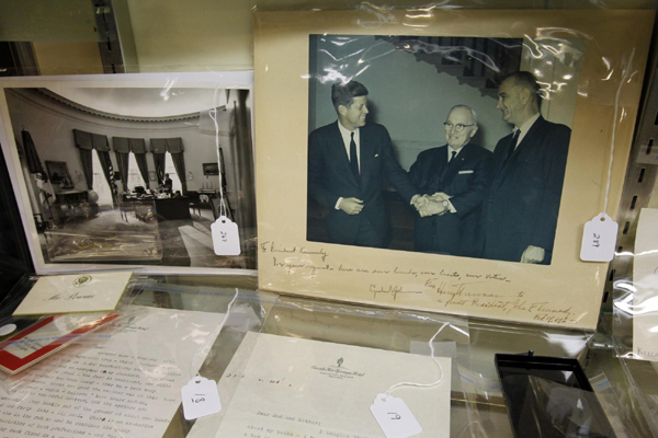 JFK items auctioned 50 yrs after assassination