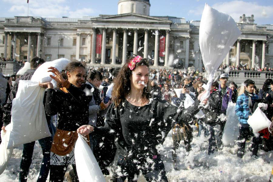 Enjoy the World Pillow Fight Day